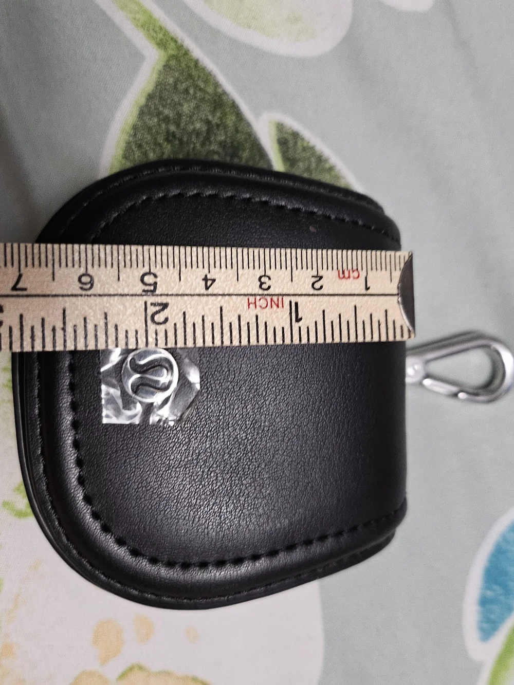 lululemon athletica Black Leatherette Key & Card Pouch with Clip